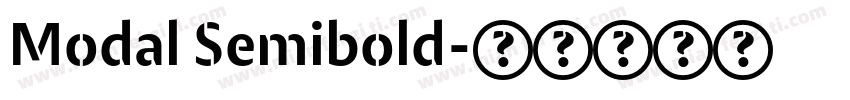 Modal Semibold字体转换